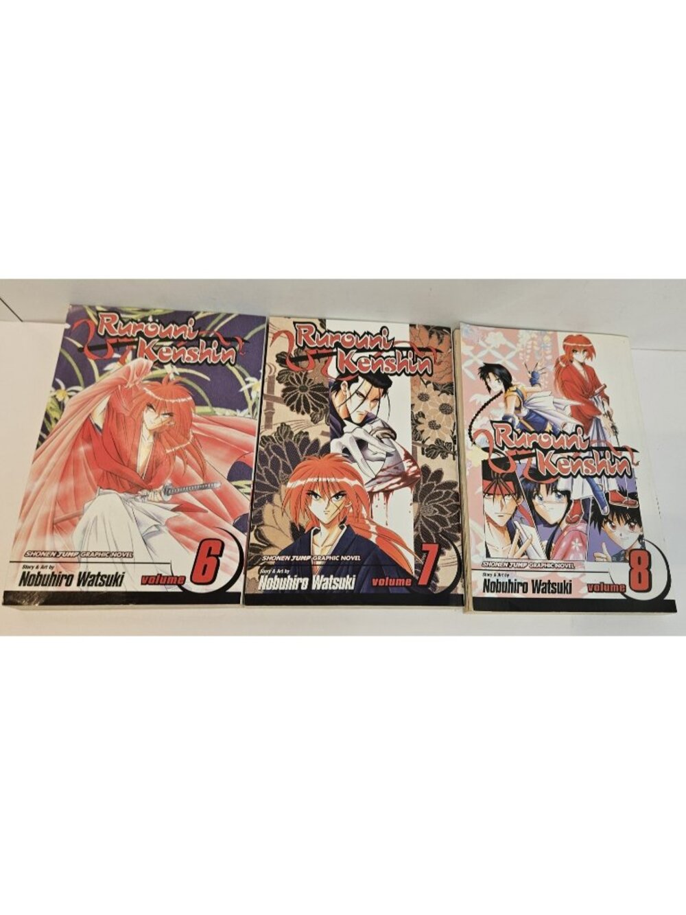 Rurouni Kenshin Vol 6 7 8 Graphic Novel Manga Nobuhiro Watsuki Shonen Jump
